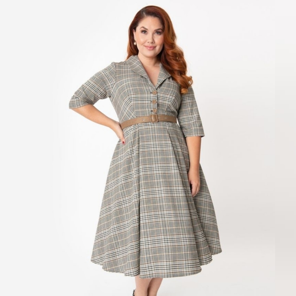 Miss Candyfloss Tartan Dress Size L